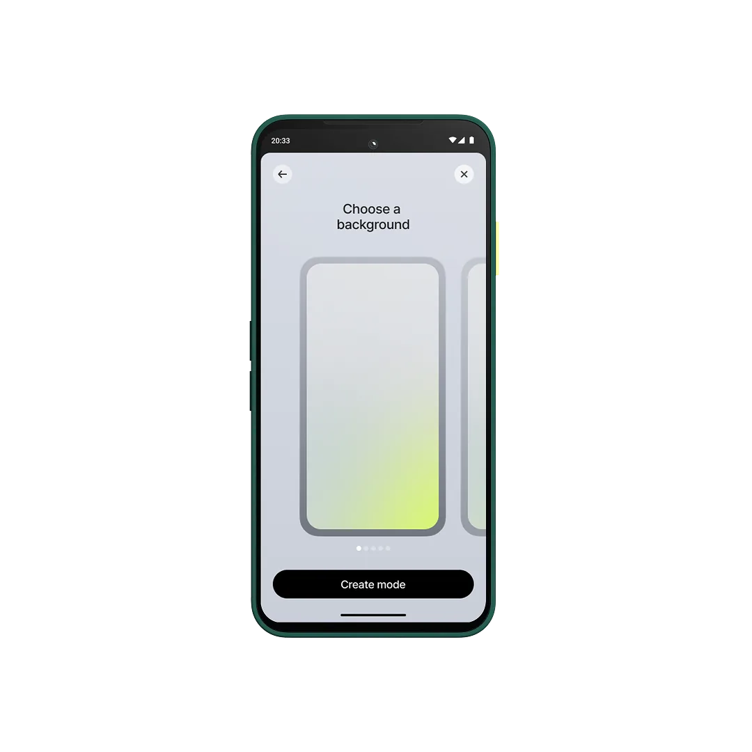 Fairphone Moments mode on screen: a calm, minimalist interface showing only essential apps